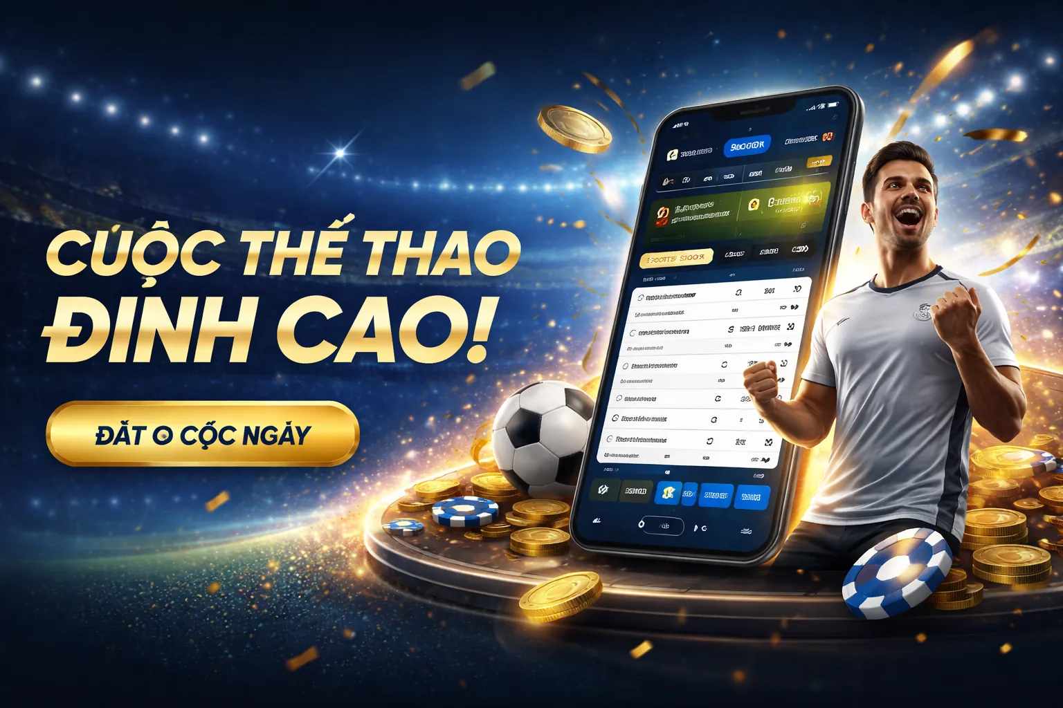 Sân vận động với các hoạt động cá cược thể thao sôi động trên nền tảng new8808